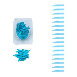 100 PCs Dental Grade Assorted Dental Wooden Wedges Large by VASTMED | Edges Wood Interdental Wedge Teeth Interproximal Wedges Disposable Fixing Wedge | Professional Blue Dental Wedge for Restoration