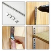 Bueyfolt 20 Sets 17 Inch Pilaster Shelf Brackets, Adjustable Mortise