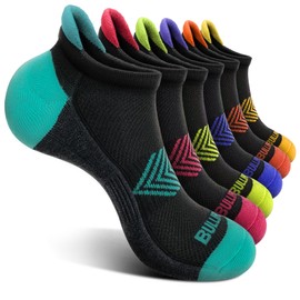 BULLIANT Socks For Women 6Pairs, Womens Athletic Running Ankle Socks No Show With Full Cushioned Sole