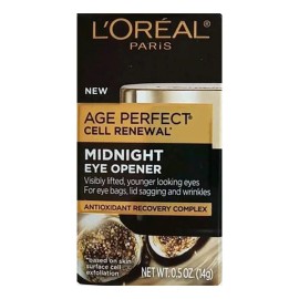 Loreal Paris Crema Para Contorno De Ojos De Noche Age Perfect Midnight Cream For Face Con Vitamin E Y Antioxidantes 0.5 Oz 14 G La Vitamina E Y El T  
