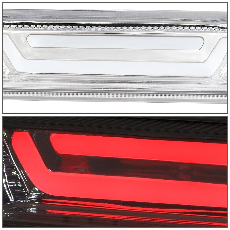 DNA Motoring 3BL-GMC07-3D-LED-CH 3D LED Bar Chrome Clear Third Brake