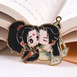 Mo Dao Zu Shi Anime Bookmark, Grandmaster of Demonic Cultivation Wei Wuxian Metal Hollowing Bookmark Pendant Vintage Tassel Pagination Mark Bookmarks