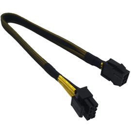 COMeap 6 Pin to 8 Pin CPU Power Adapter, 6 Pin Female to CPU 8 pin (4+4 Detachable) Male EPS-12V Converter Sleeved Cable 13-inch(33cm)