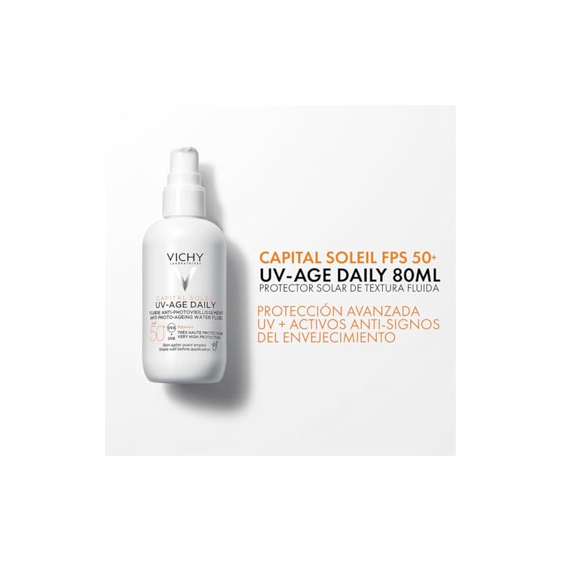 Vichy Capital Soleil UV-Age Daily FPS50+ Protector Solar Facial Uso