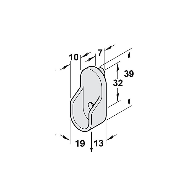 Free P&P – Pack of 2 Hafele Wardrobe Rail End