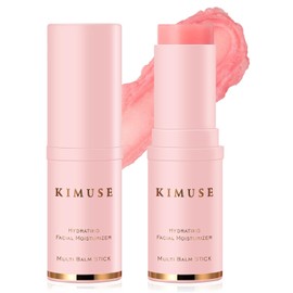 KIMUSE Barra de bálsamo hidratante multi, bálsamo labial hidratante todo en uno, crema para ojos, crema para el cuello, base de maquillaje, reduce las arrugas y humectante hidratante para el cuidado