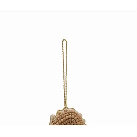 Gallerie II Wood Bead Sea Horse Ornament Beige