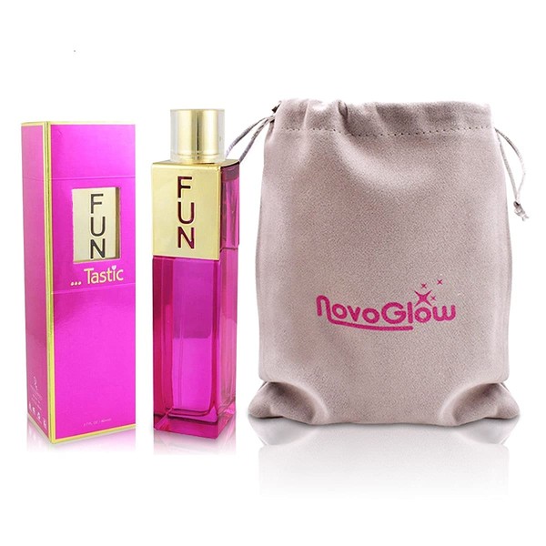 Funtastic Perfume for Women, 2.7 oz, Sexy, Exotic, Flirty, Fun, Clean Fragrance with a NovoGlow Suede Pouch Included