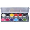 Superstar Aqua Face &amp; Body Paint 12 Color Palette Sparkling