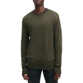 AllSaints Men's Mode Merino Crew Neck Sweater, Marley Green