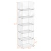 Huxitocan 6-Tier Stackable Closet Organizers and Storage Basket - Foldable