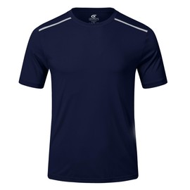 Huayuzh UV Shirt Men's Rash Guard T-Shirt Swimming Shirt UPF 50+ Quick Drying Lightweight Breathable Surfing Hiking Top, 11-navy blue