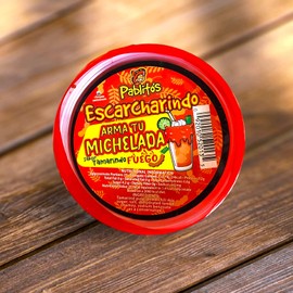 Pablito's Spicy Fuego - Premium Tamarindo Mexican Chamoy Rim Candy Dip Paste 8 oz | Hand Crafted for Drinks, Margaritas, Cocktails, Micheladas, Beer and More - Escarcharindo Arma Tu Michelada (Spicy Tamarindo)