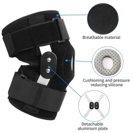 TSUINZ Hinged Knee Brace for Pain - Compression Support with Open Patella & Stabilizers