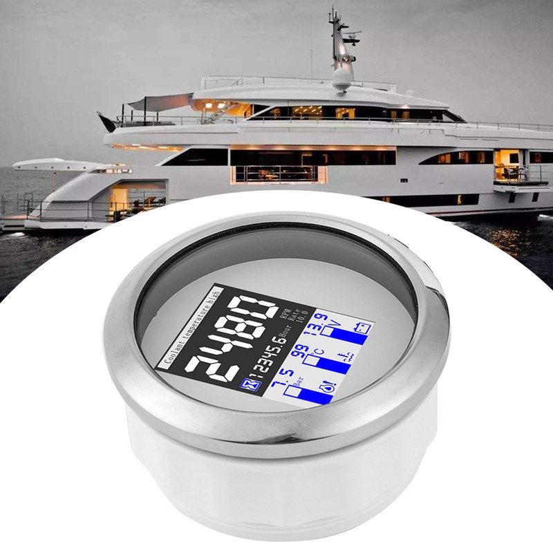 85mm Integrated Gauge Multifunction IP67 316 Stainless Steel Boats Yachts