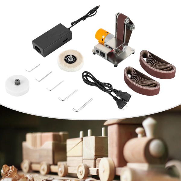 Unbranded Mini Belt Sander, Electric Bench Grinder Sanding Machine, Table
