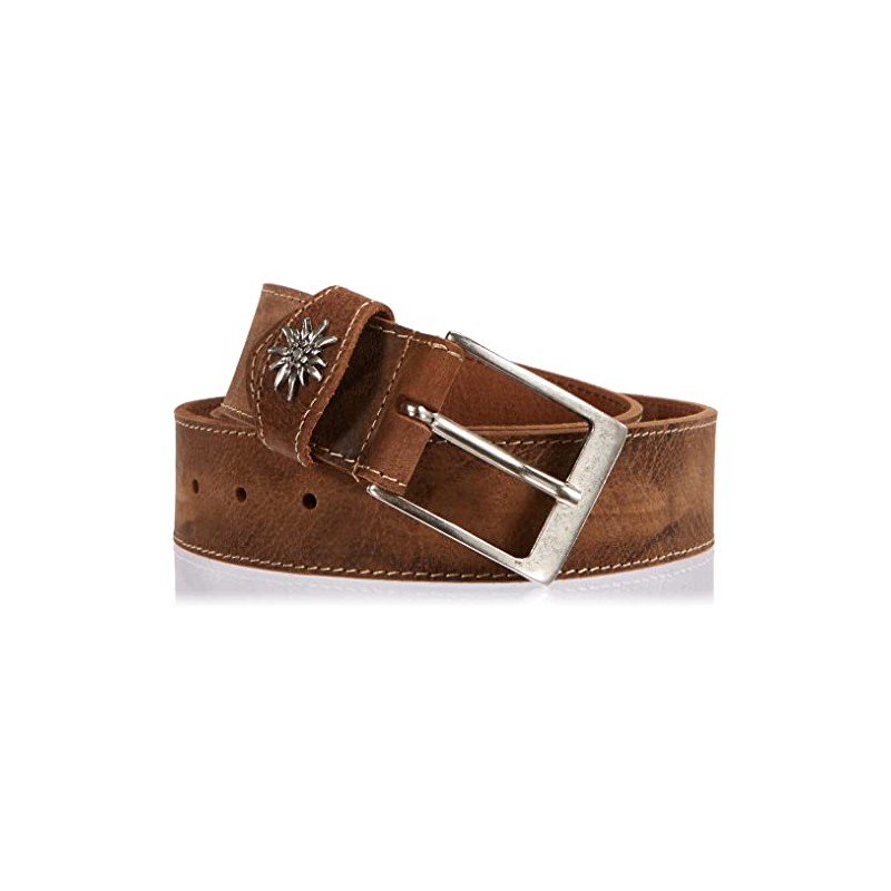 MGM Unisex Costume Belt with Edelweiss Belt, nougat