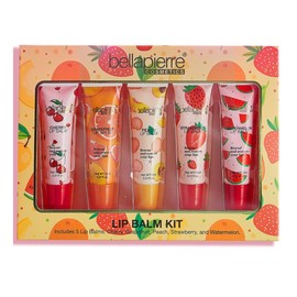 bellapierre Cosmetics 5-Piece Natural Lip Balm Kit | Moisturizing Lip Gloss | Fruit Flavored Liquid Lip Balm Collection