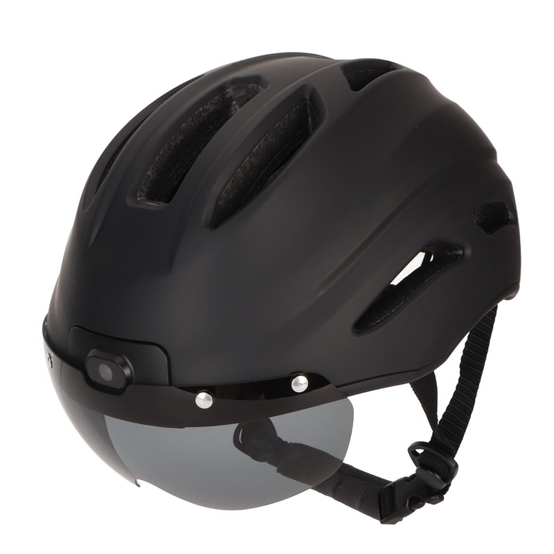 Smart Bicycle Helmet 4K HD Camera Magnetic Goggles Emergency Storage