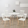 Simpol Home DSW Armless Modern Plastic Chairs with Wood Legs