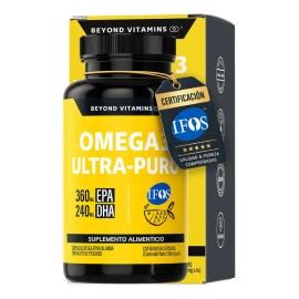 Omega 3 Ultra Premium con 360mg EPA y 240mg DHA en forma de TG de Peces de Agua Frias - Contenido Certificado con Analisis de Laboratorio Externo - Ac