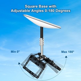 Starlink Gen 2 Roof Ridge Mount - No-Drill Installation Pole Mounting Kit with Pipe Adapter for Tilt Angle Adjustment, Compatible with Starlink V2 Standard Actuated Dish