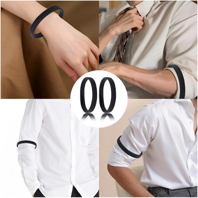 Mythosurge 3 pairs of non-slip wristbands, sleeve holders, cuff fixed,