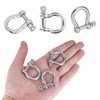 Axigundaone 24Pcs D Ring Shackles 1/4 Inch, Stainless Steel Clevis