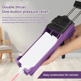 Caulk Holder - Caulk Tube Holder, 12.6x7.8 inch Manual Caulk Tool with Double-Tube Design Sealant Holder, Leak-Proof Caulk Finishing Tool, Caulking Tube Holder for Home, Professional Construction