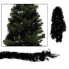Simply Products 4M Fine Cut Black Christmas Tinsel Garland Decoration