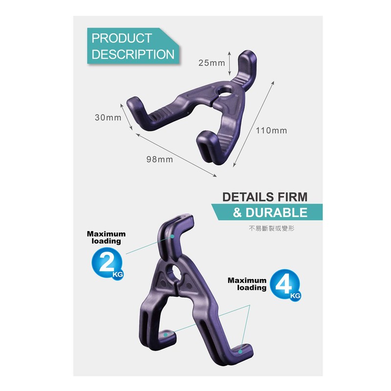 Hypersonic Car Headrest Hanger Hook Front Back Seat Durable Holder