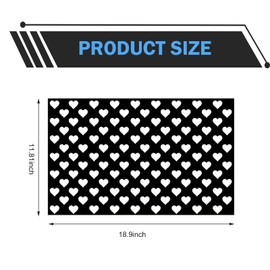 Ferianl Car Rear Tail Light Lamp Stickers, Hollow Heart Pattern Sticker, Waterproof Taillight Tint Film Sheet for Car Rear Tail Lights, Funny DIY Headlamp Taillight Cover Trim (Black)