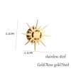 Gold Plating Sunshine Sun Stainless Steel Brooch for Men Shirt