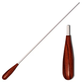 Montford Conductor's Baton – 14" with Pau Rosewood Tapered Handle and White Lacquered Stick, Perfectly Balanced for Orchestral & Band Conducting - MFBP14T