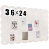 Mooliwe Scalloped Felt Bulletin Board 36 x 24 Inches Foldable