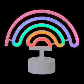 MG IMPORT Neon Rainbow Lamp Light - Bright and Cheerful LED Rainbow Night Light for Fun De