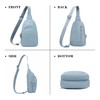 INICAT Crossbody Sling Bags Fanny Packs Leather Purses Chest Bag
