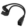 IEC320 C20 to Dual C13 Cord 1 in 2 Out