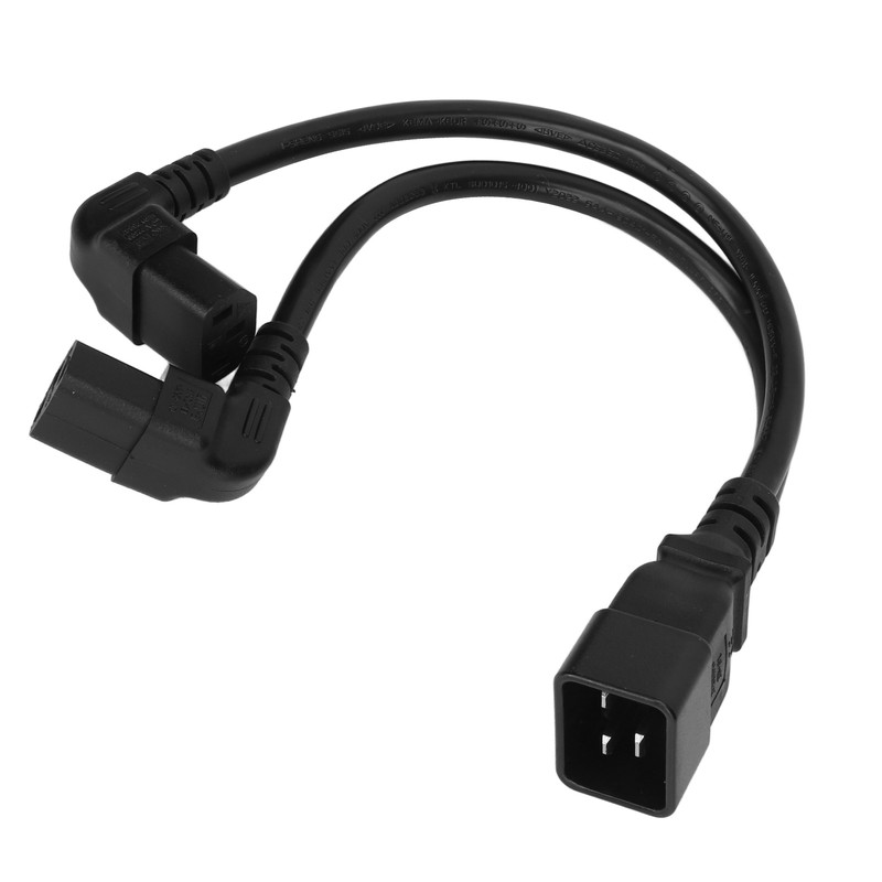 IEC320 C20 to Dual C13 Cord 1 in 2 Out