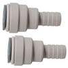 2pk 15mm Push Fit Pipe to 1/2" Hose Tail Barb