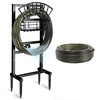 Heavy Duty Garden Hose Holder include 45ft Rubber Hose 5/8"