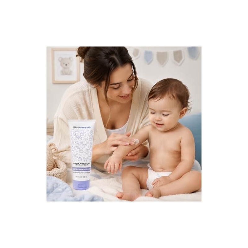 Quimoderm Baby Aceite de Almendras Dulces Crema Hidratante, 225 mL