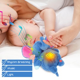 CWZY Soothing Elephant Breathing Lights and Sound Machine for Adults and Kids