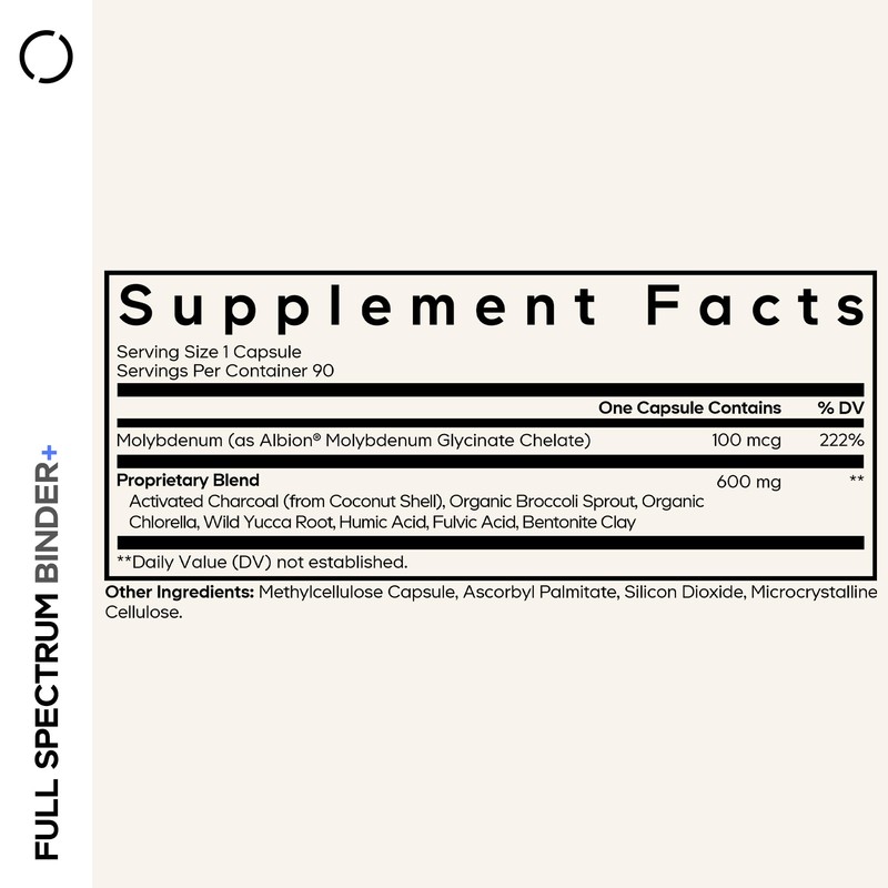 Codeage Binder + Systemic Binder Supplement - Activated Charcoal Pills,