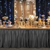 6ft Black Table Skirts for Rectangle Tables Polyester Desk Skirt