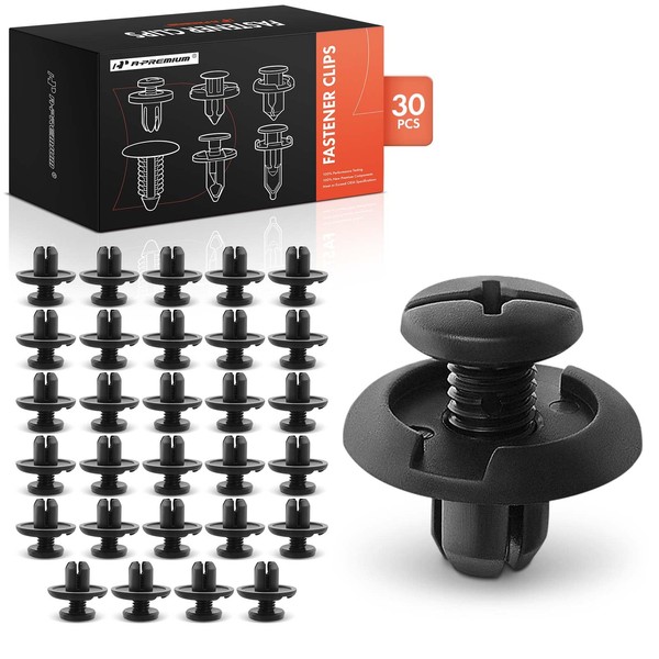 A-Premium 30PCS Nylon Bumper Hood Fender Splash Guard Retainer Clips