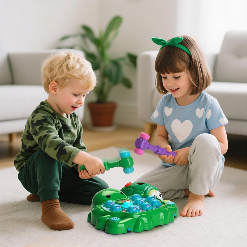 Veoasis Interactive Whack a Mole Game Toys for Ages 2-4,