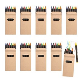 sin4sey Set of 10 Wax Crayons Children's Party Bags Wedding