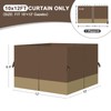 Aoodor 10x12 ft Outdoor Gazebo Curtains, 4 Panels Waterproof Privacy