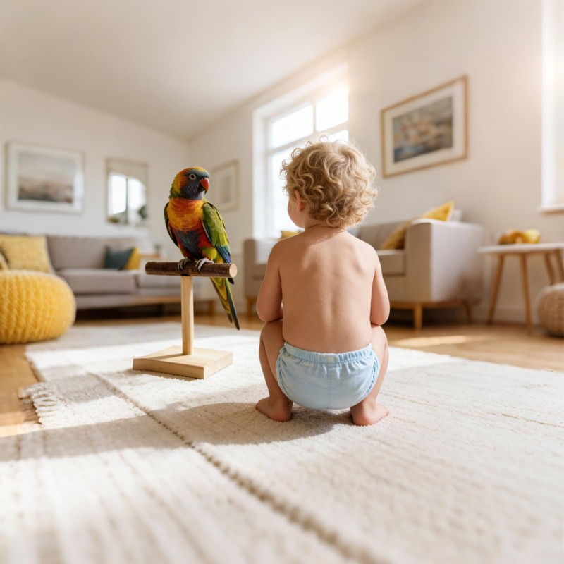 Bird Perch Stand Portable Training Parrot Playstand Parrot Cage Toy